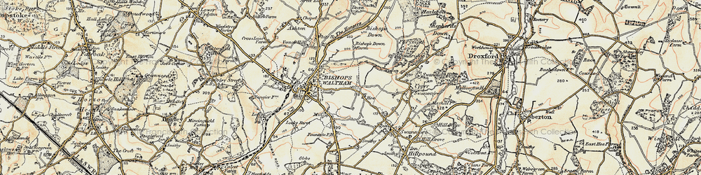 Old map of Hoe in 1897-1900