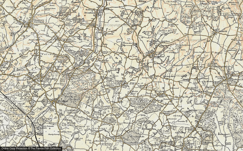Old Map of Hoe Gate, 1897-1899 in 1897-1899