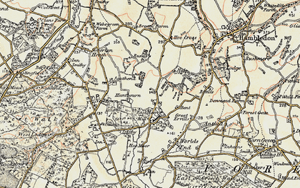 Old map of Hoe Gate in 1897-1899