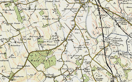 Old map of Hoff in 1901-1904