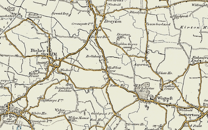 Old map of Hoffleet Stow in 1902-1903