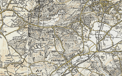 Old map of Hog Hatch in 1898-1909