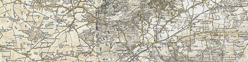 Old map of Hog Hatch in 1898-1909