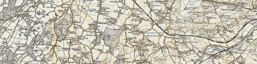 Old map of Hogben's Hill in 1897-1898