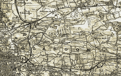 Old map of Hogganfield in 1904-1905