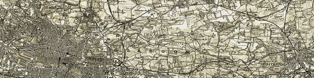 Old map of Hogganfield in 1904-1905