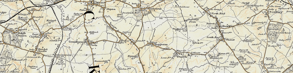 Old map of Hoggeston in 1898