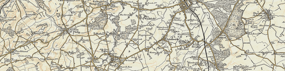 Old map of Hoggington in 1898-1899