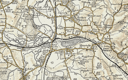 Old map of Hoggrill's End in 1901-1902
