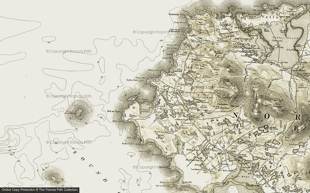 Old Map of Hogha Gearraidh, 1911 in 1911