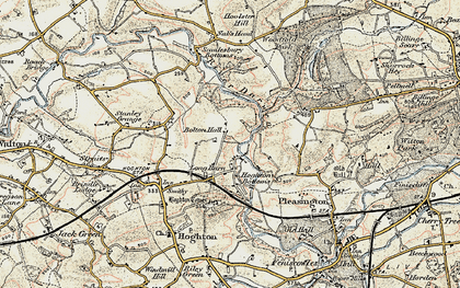Old map of Hoghton Bottoms in 1903
