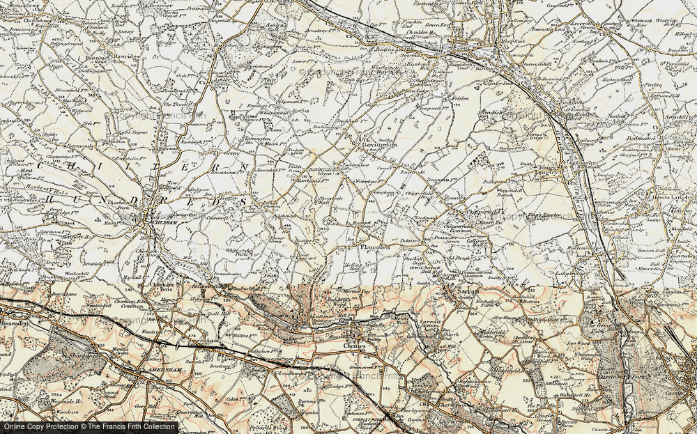 Old Map of Hogpits Bottom, 1897-1898 in 1897-1898