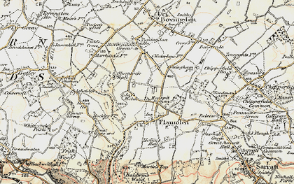 Old map of Hogpits Bottom in 1897-1898