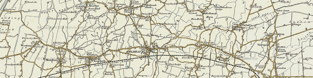 Old map of Holbeach in 1901-1902