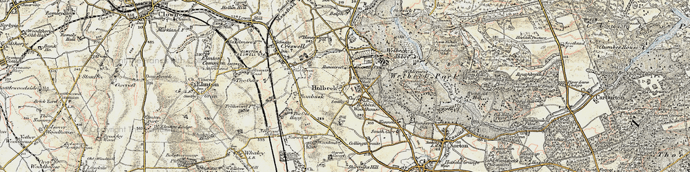 Old map of Holbeck Woodhouse in 1902-1903