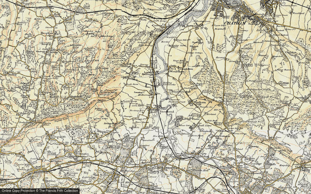 Old Map of Holborough, 1897-1898 in 1897-1898