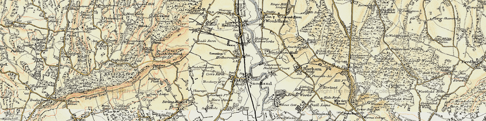 Old map of Holborough in 1897-1898
