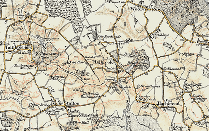 Old map of Holbrook in 1898-1901