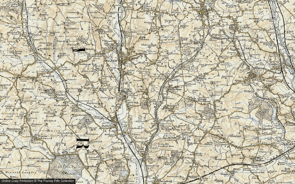 Old Map of Holbrook Moor, 1902-1903 in 1902-1903