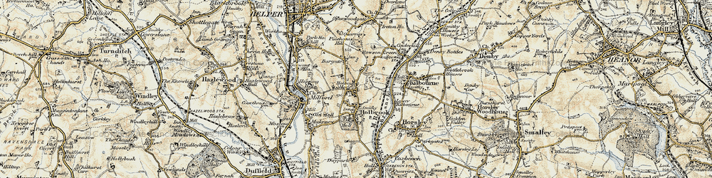 Old map of Holbrook Moor in 1902-1903