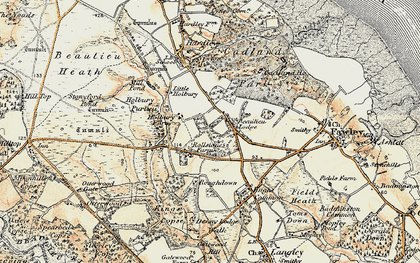 Old map of Holbury in 1897-1909