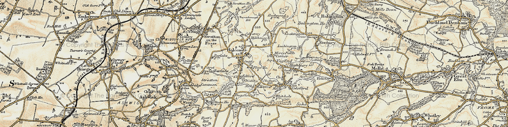 Old map of Holcombe in 1899
