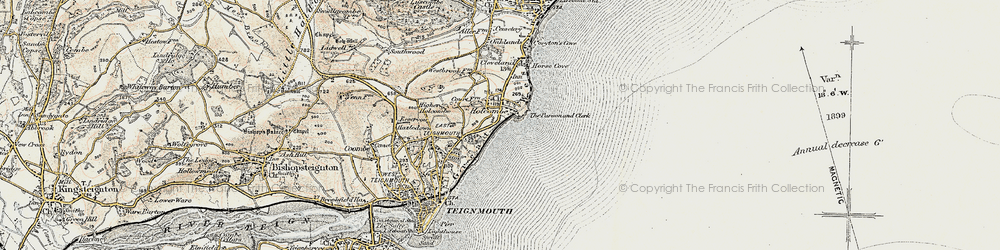 Old map of Holcombe in 1899