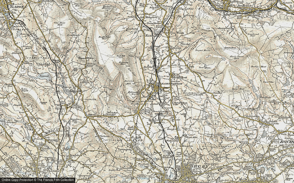 Old Map of Holcombe, 1903 in 1903