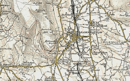 Old map of Holcombe in 1903