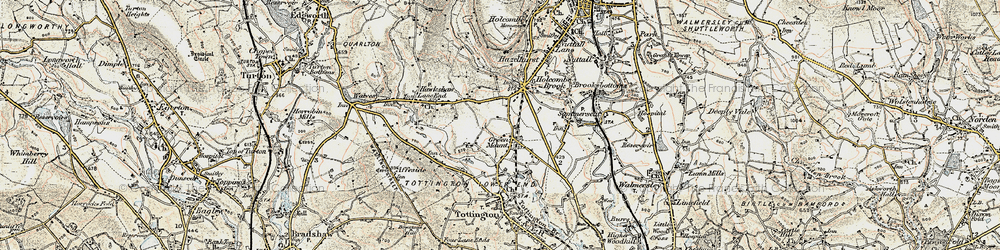 Old map of Holcombe Brook in 1903