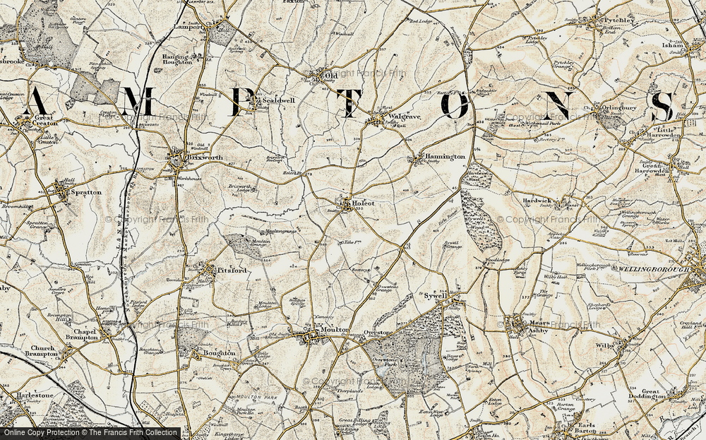 Old Map of Holcot, 1901 in 1901