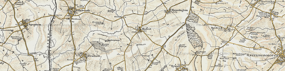 Old map of Holcot in 1901