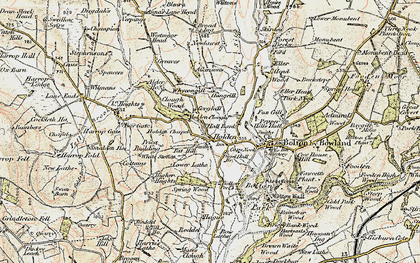 Old map of Wycongill in 1903-1904