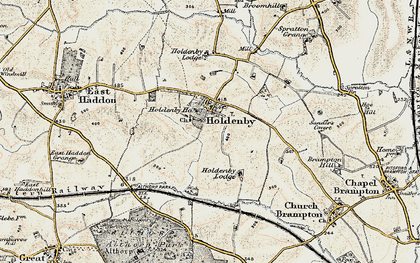 Old map of Holdenby in 1901