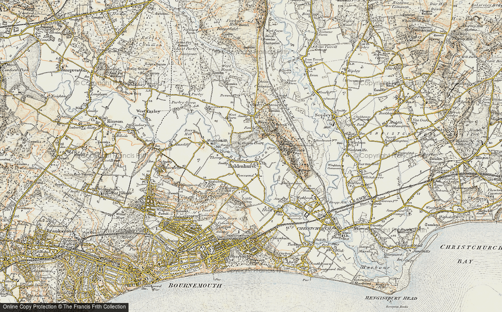 Old Map of Holdenhurst, 1897-1909 in 1897-1909