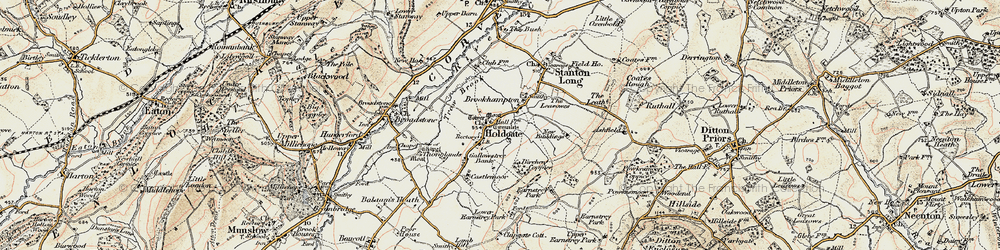 Old map of Birchen Coppice in 1902