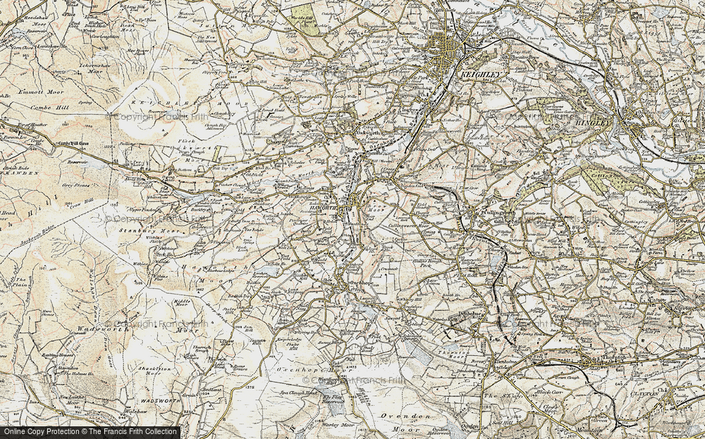 Old Map of Historic Map covering Woodlands in 1903-1904