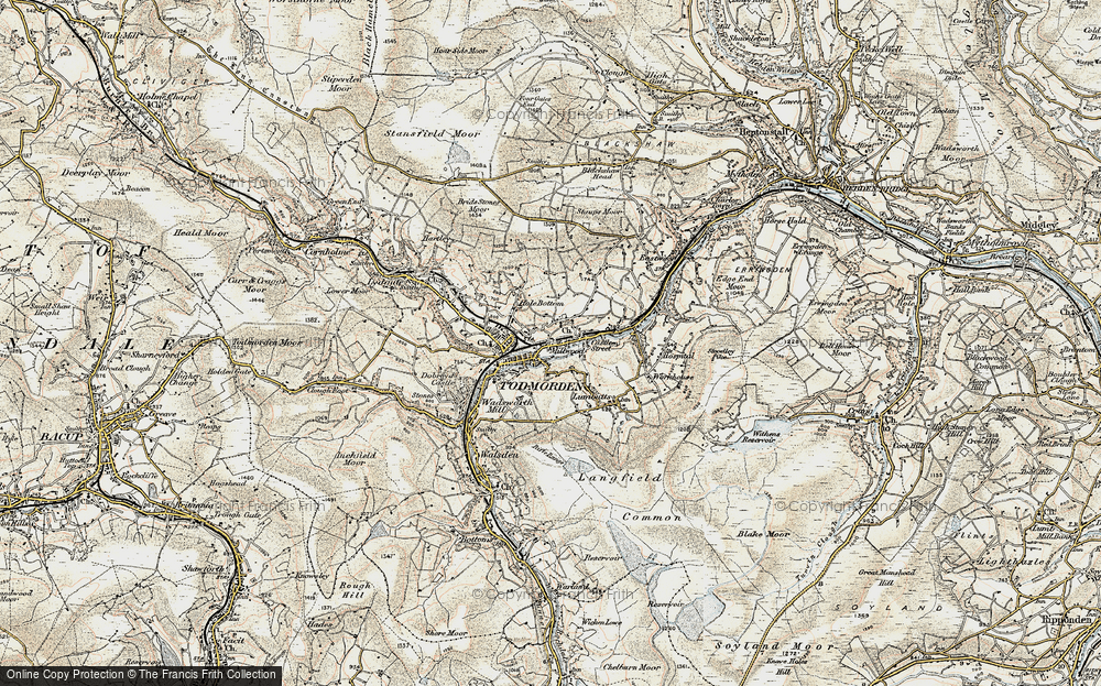 Old Map of Hole Bottom, 1903 in 1903