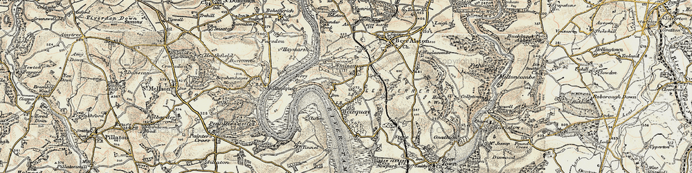 Old map of Hole's Hole in 1899-1900