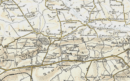 Old map of Braundsworthy in 1900