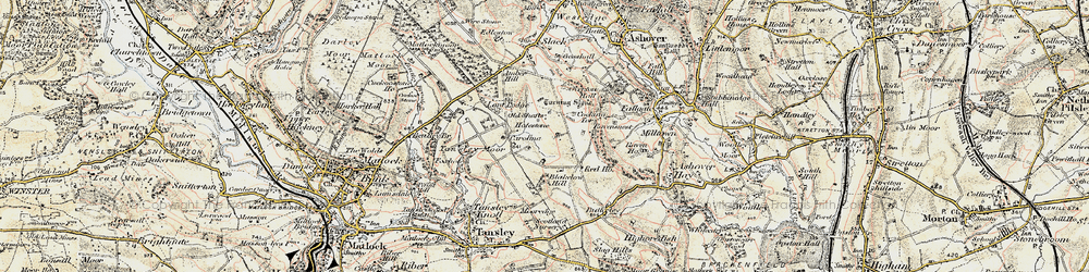 Old map of Blakelow Hill in 1902-1903
