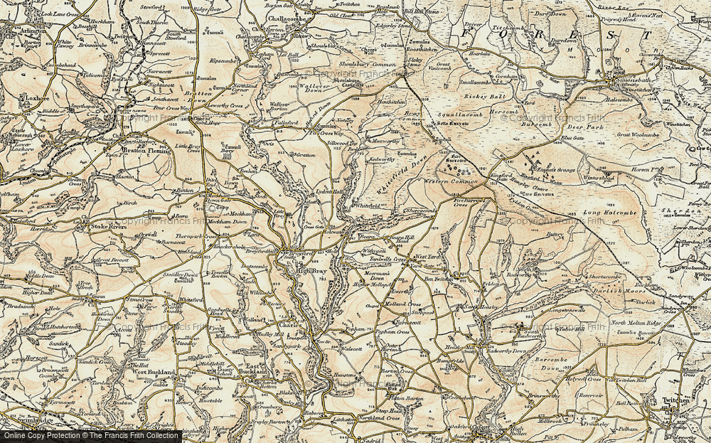 Old Map of Holewater, 1900 in 1900