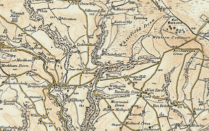 Old map of Yardewells Cross in 1900