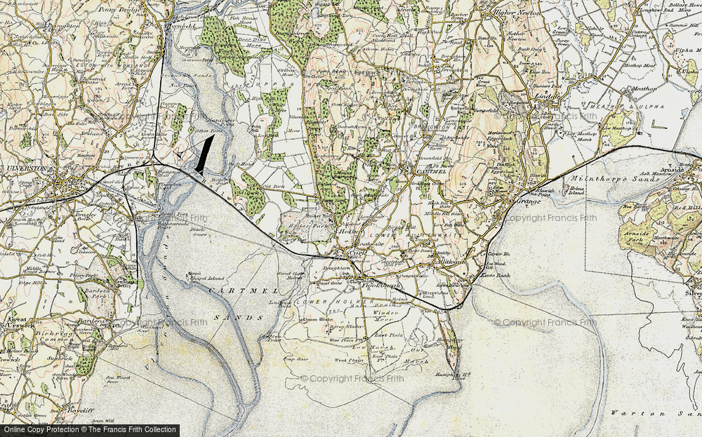 Old Map of Historic Map covering Bigland Scar in 1903-1904