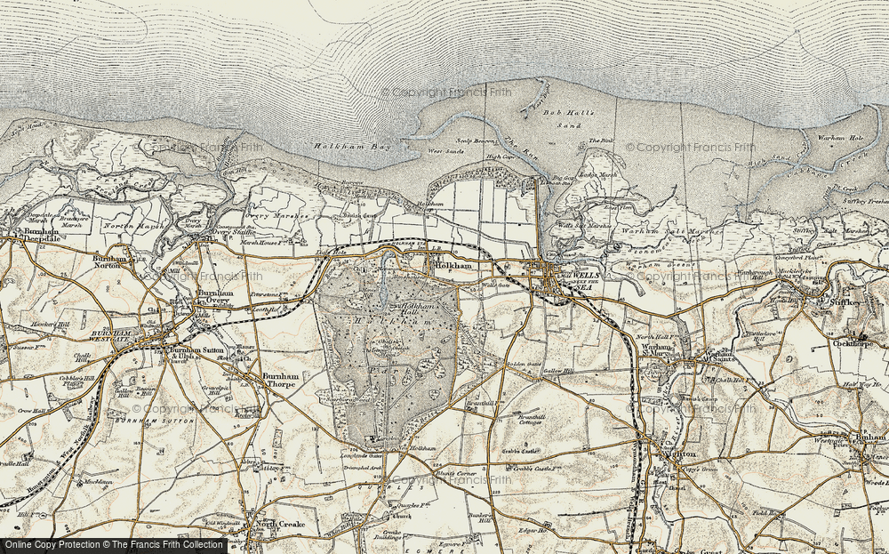 Old Map of Historic Map covering Almshouses in 1901-1902