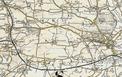 Old map of Hollacombe in 1899-1900