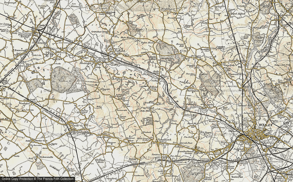 Old Map of Holland Lees, 1903 in 1903