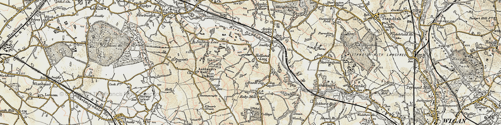 Old map of Holland Lees in 1903