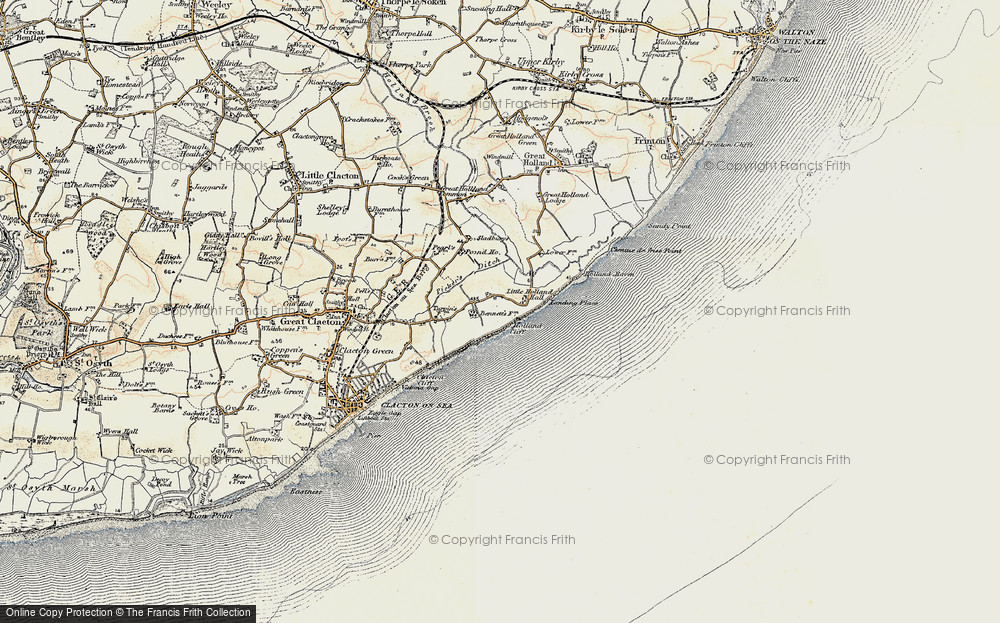 Old Map of Holland-on-Sea, 0-1899 in 0-1899