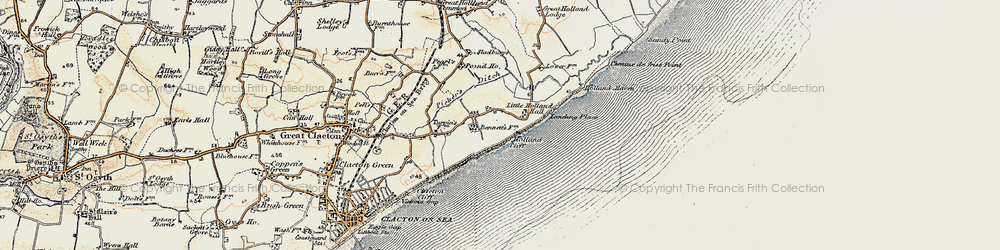 Old map of Holland-on-Sea in 0-1899